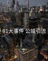 重点提要 91大事件 公域引流 落地范式