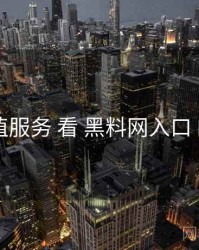 从 增值服务 看 黑料网入口 的机会