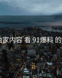 从 独家内容 看 91爆料 的机会