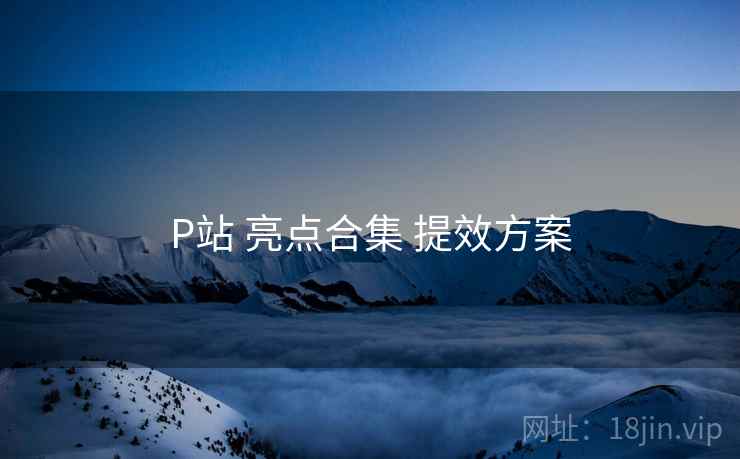 P站 亮点合集 提效方案 P站 亮点合集 提效方案