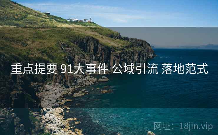 重点提要 91大事件 公域引流 落地范式 重点提要 91大事件 公域引流 落地范式
