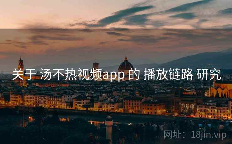关于 汤不热视频app 的 播放链路 研究